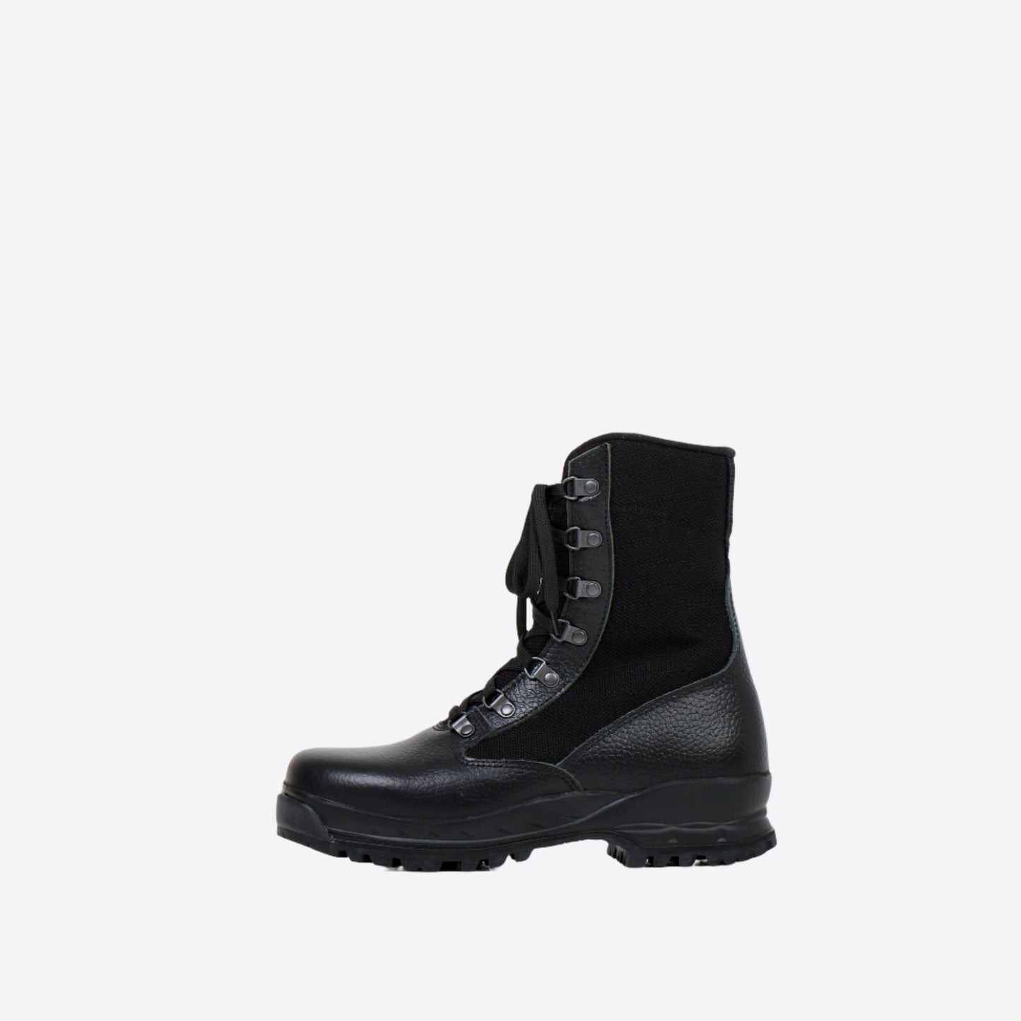 Samelin black vibram sole boots with durable leather and lace-up design for outdoor activities