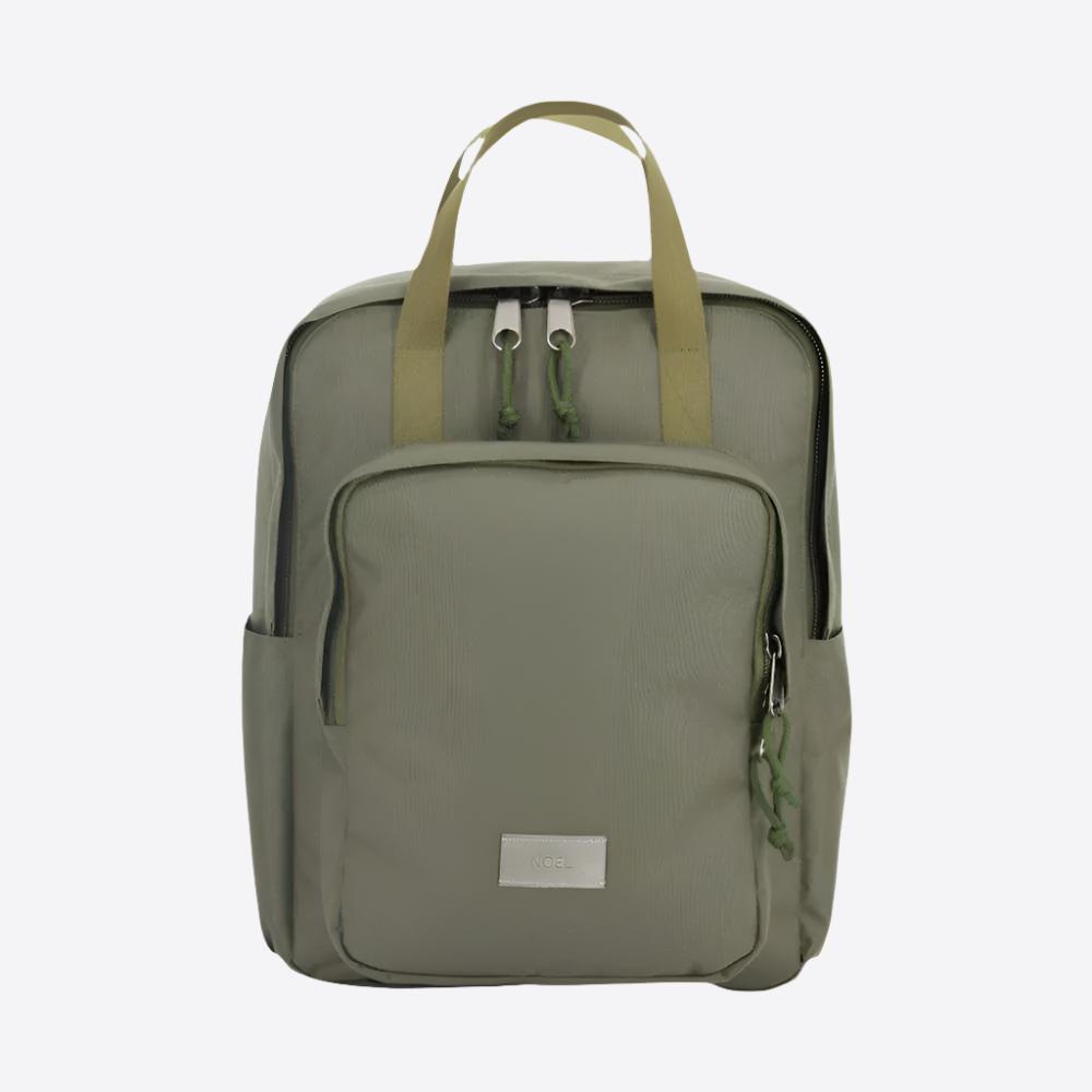 Noel Everyday carry backpack in olive green with multiple pockets and durable straps