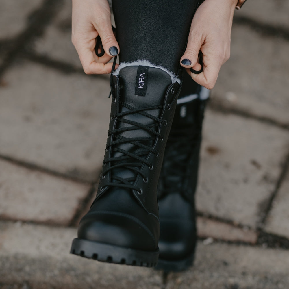 KIRA 4.0 Boots, Vegan, Warm Lining, Non-Slip Sole, Black