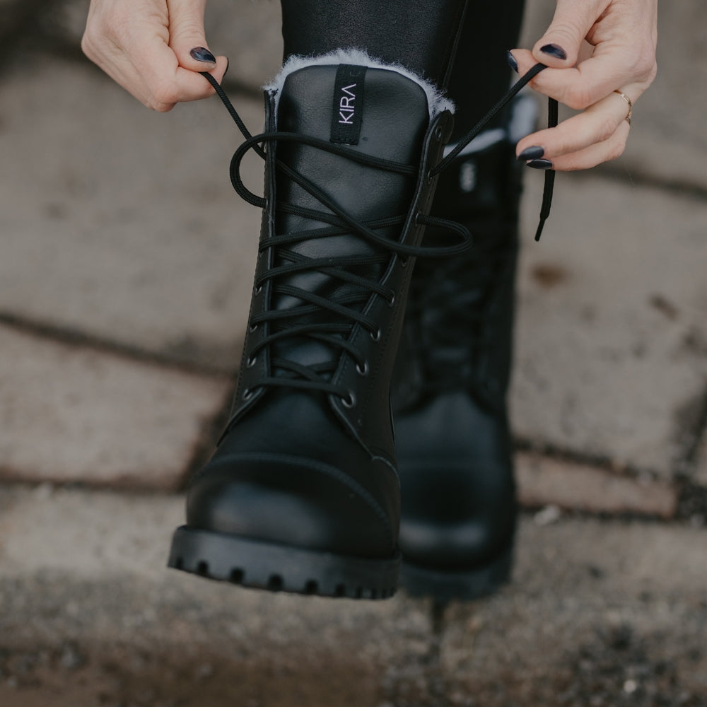 KIRA 4.0 Boots, Vegan, Warm Lining, Non-Slip Sole, Black