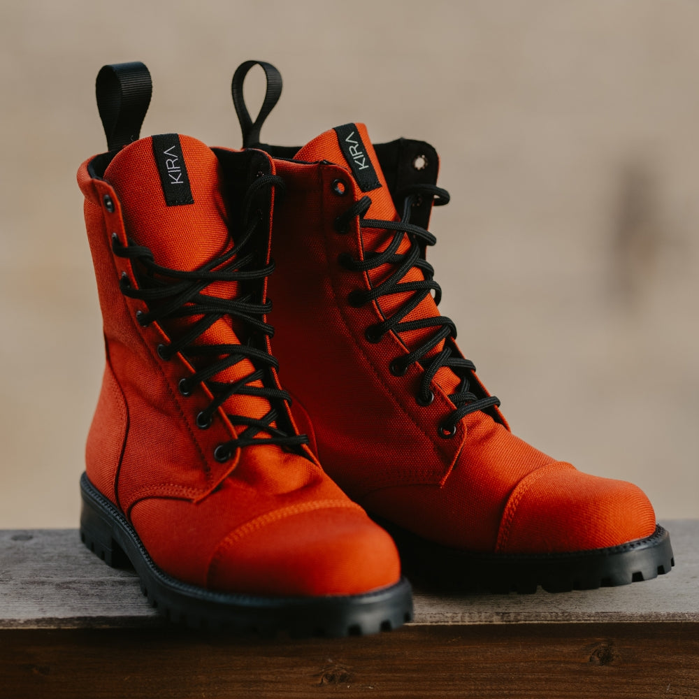 KIRA 4.0 Boots, Vegan, Warm Lining, Non-Slip Sole, Red