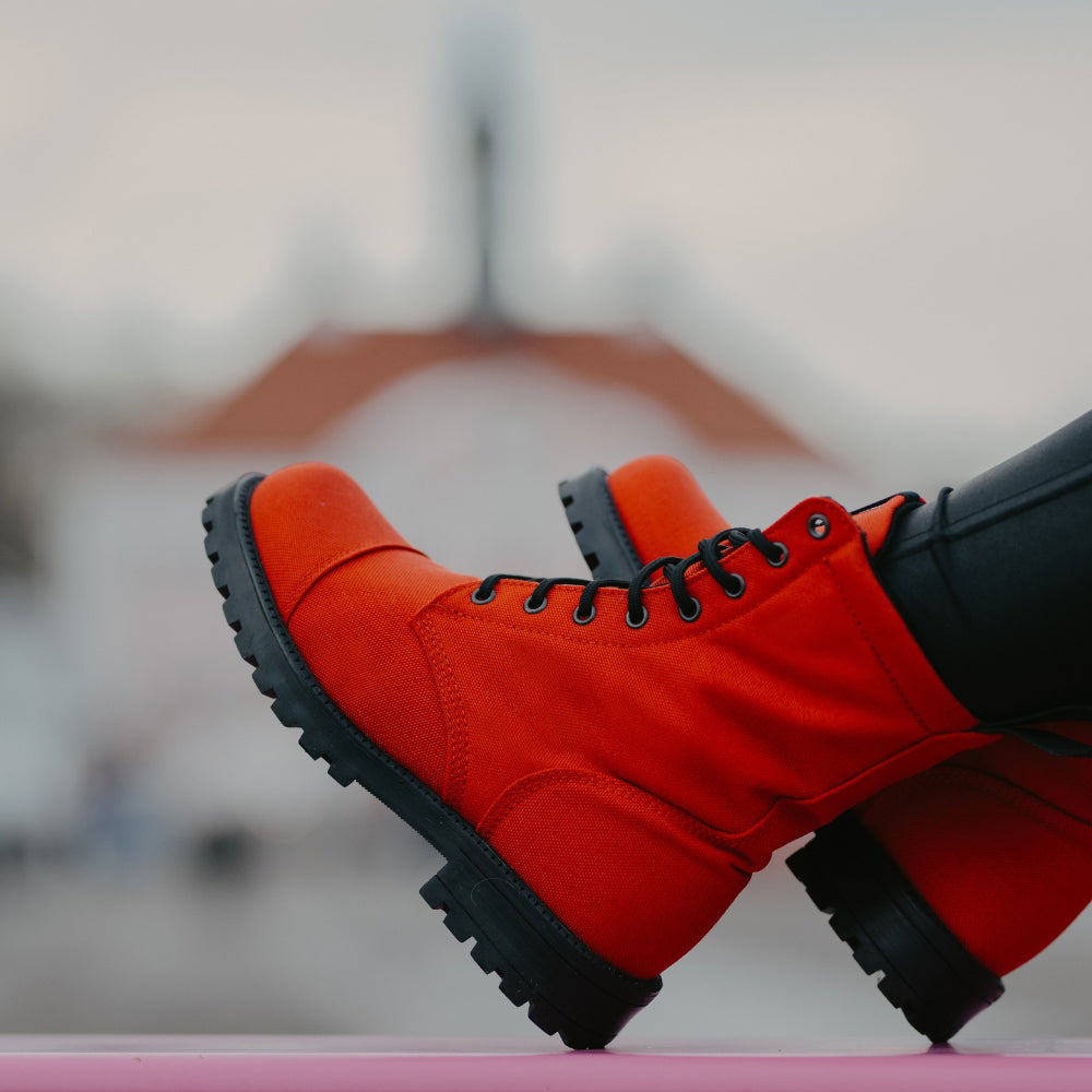 KIRA 4.0 Boots, Vegan, Warm Lining, Non-Slip Sole, Red