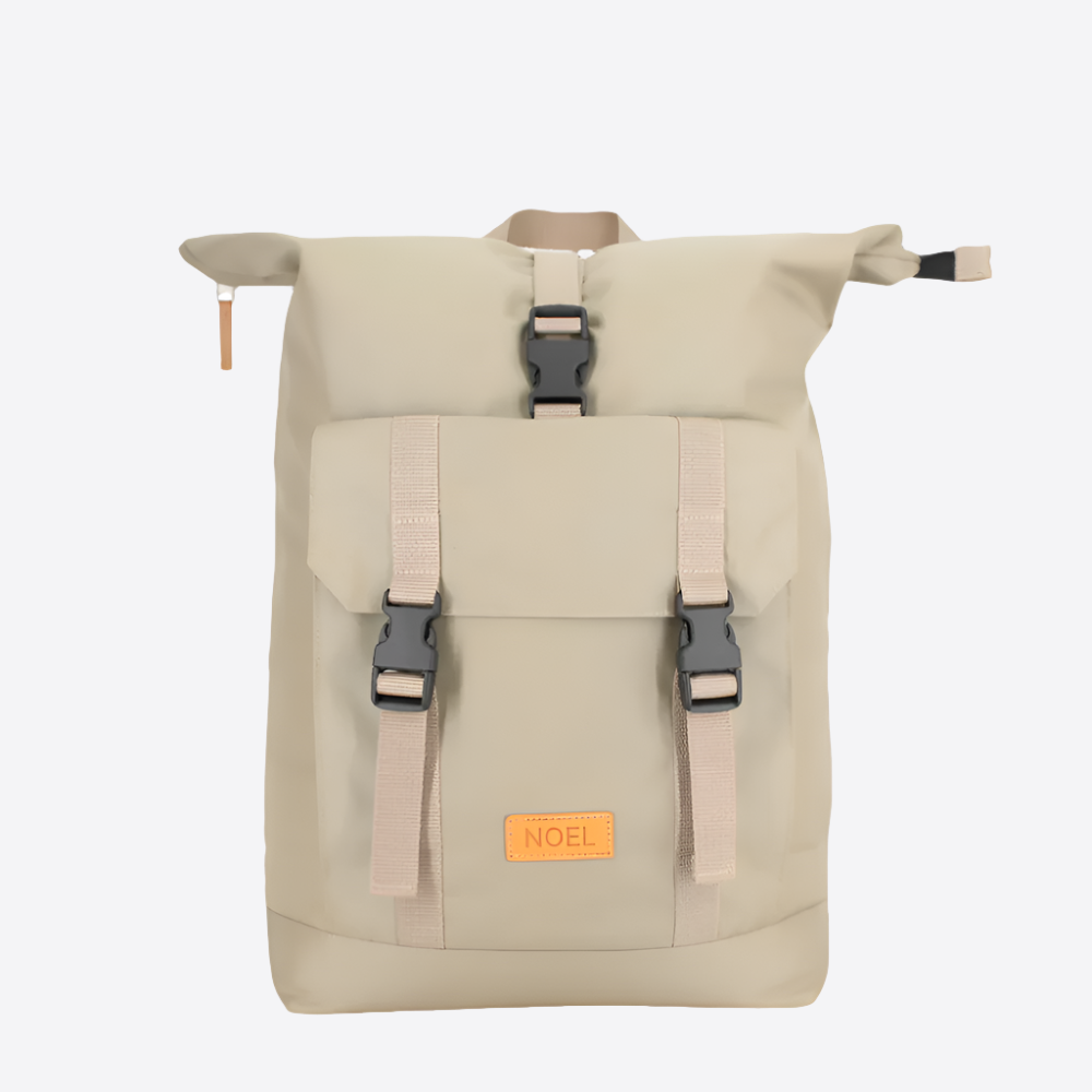 Noel beige hiking backpack 25L with adjustable straps and roll-top closure for daily adventures