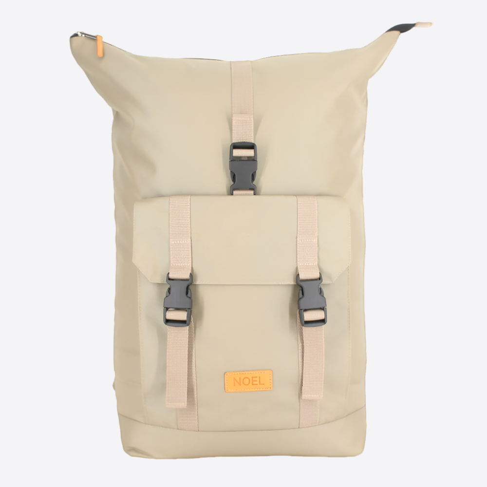 Noel beige hiking backpack 25L with roll-top closure and adjustable straps for daily adventures