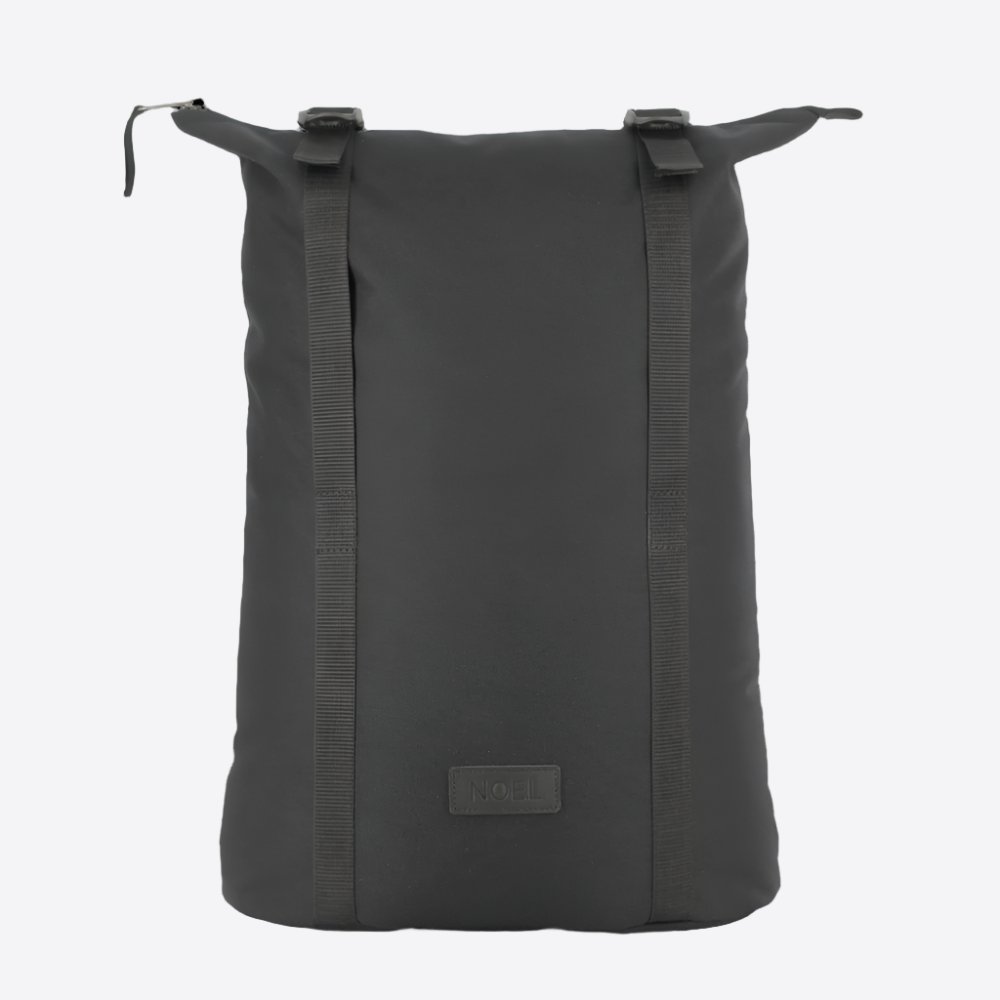 Noel black backpack with G-Hook featuring a sleek minimalist design for daily use