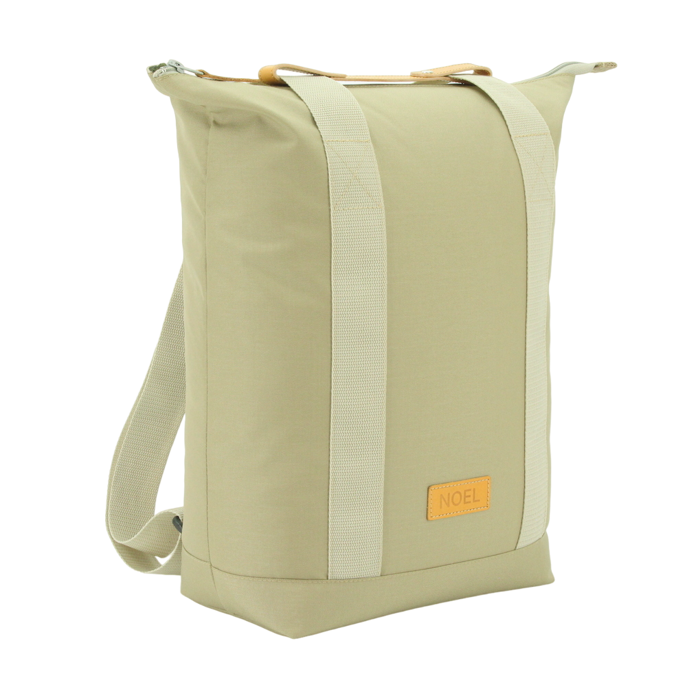 Noel sand color backpack with sturdy straps and minimalist design for daily use