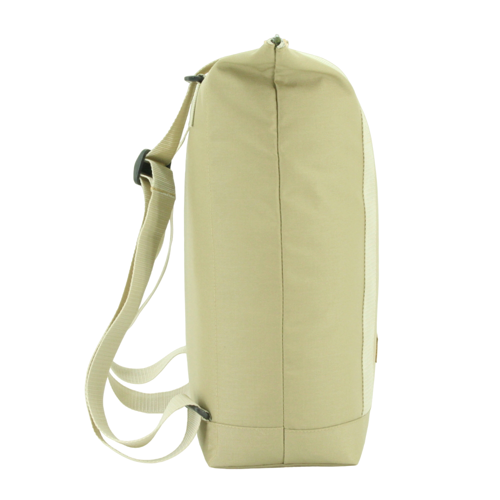 Noel sand color backpack with a sleek design and padded shoulder straps for daily use