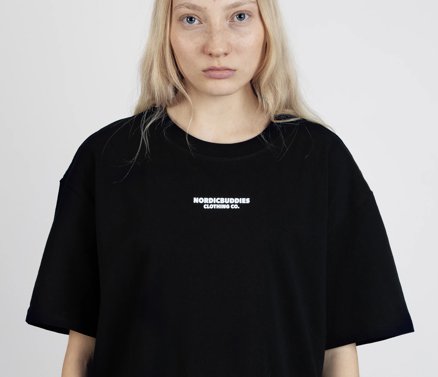 Moomin by NordicBuddies Snufkin fishing t-shirt in black, featuring a relaxed fit and soft fabric