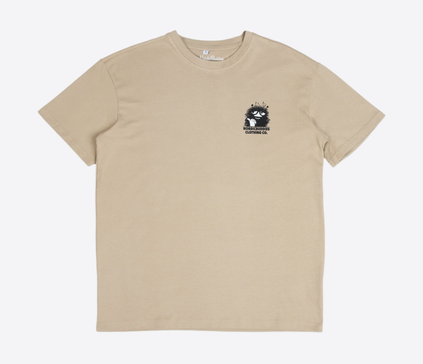 Stinky Plotting T-Shirt Beige by Moomin NordicBuddies with black graphic on chest