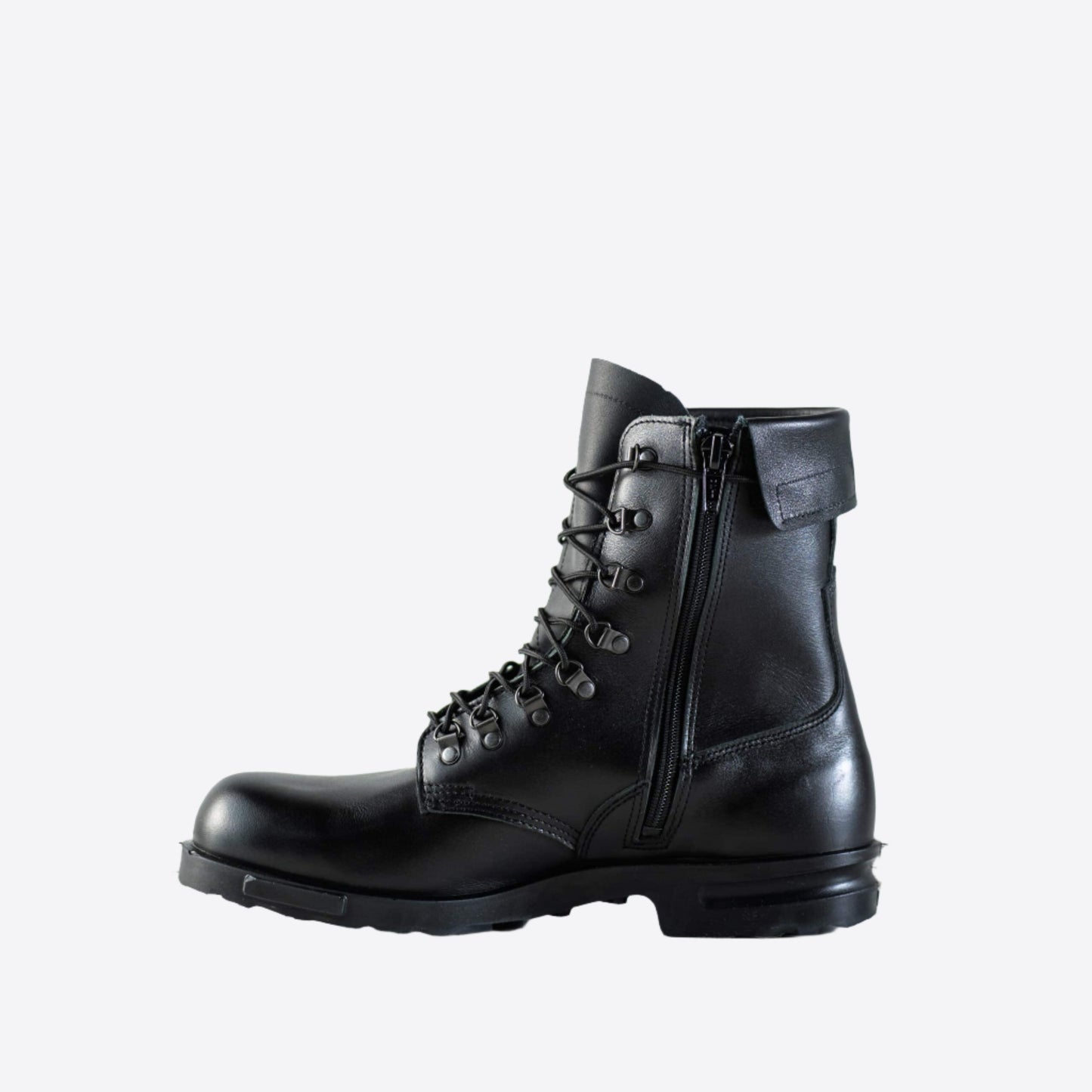 Samelin Pilots/Hawk Black Zipper Boots with Durable Leather for Outdoor Adventures