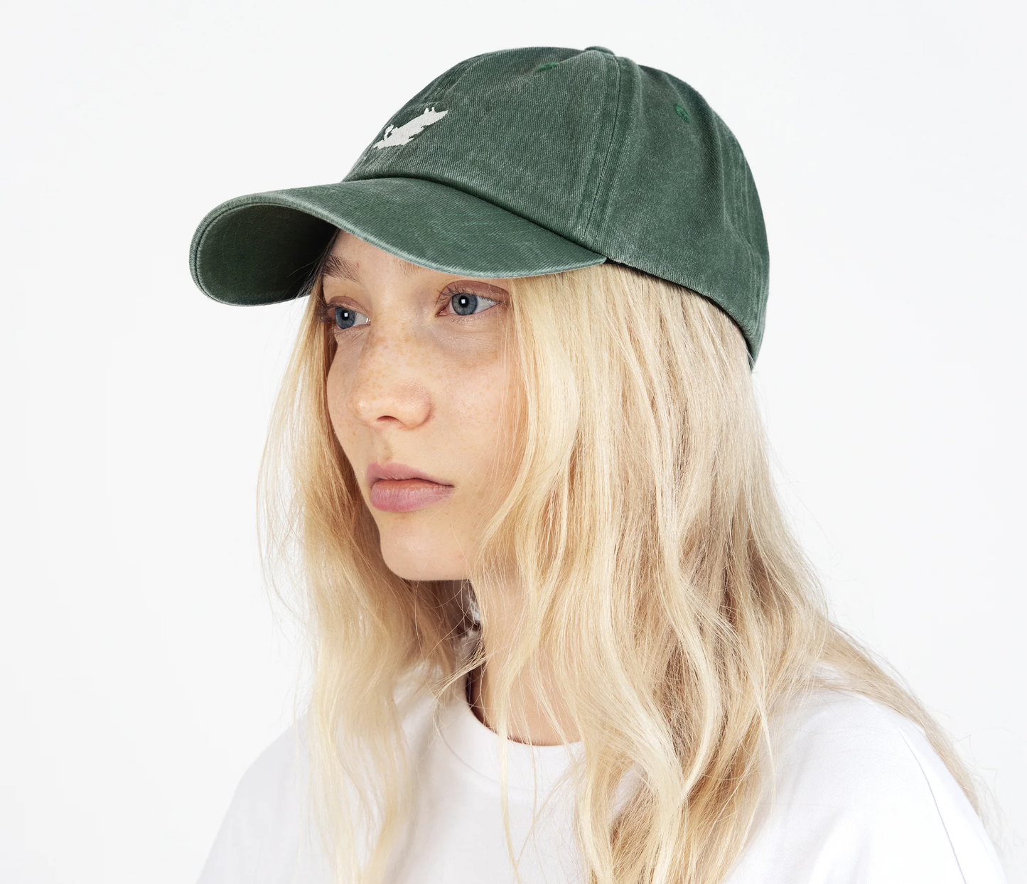 Washed Denim Adult Cap - Green