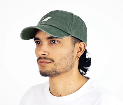 Washed Denim Adult Cap - Green