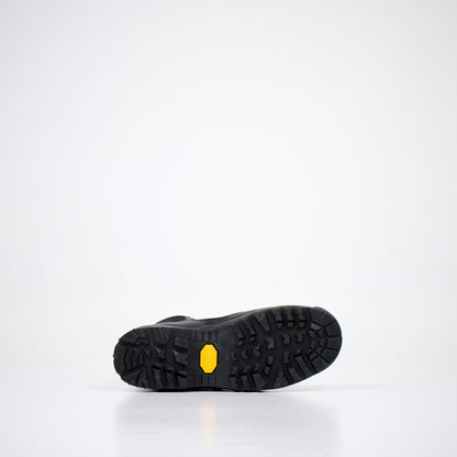 Samelin black vibram sole boots featuring a durable and rugged outsole for enhanced traction