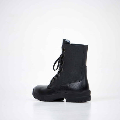 Samelin black leisure travel boots with lace-up design and durable rubber sole
