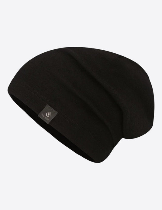 Breden black merino beanie wool beanie lightweight beanie MAVIS beanie with logo tag