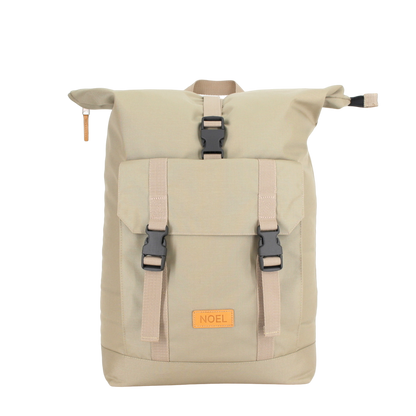 Noel beige hiking backpack 25L with adjustable straps and roll-top closure