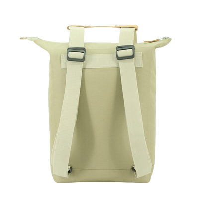Noel sand color backpack with adjustable straps and roll-top closure for daily use