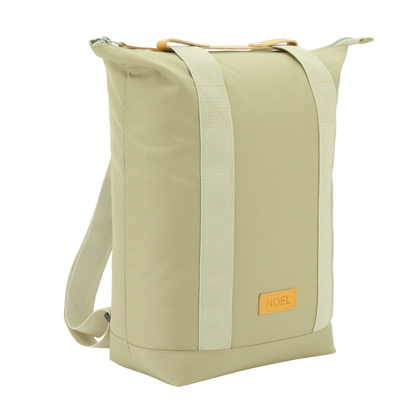 Noel sand color backpack with sturdy straps and minimalist design for daily use