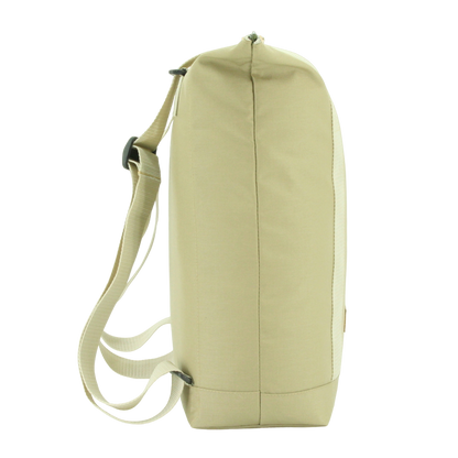 Noel sand color backpack with a sleek design and padded shoulder straps for daily use