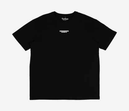 Moomin by NordicBuddies Snufkin fishing t-shirt in black, featuring a minimalist design