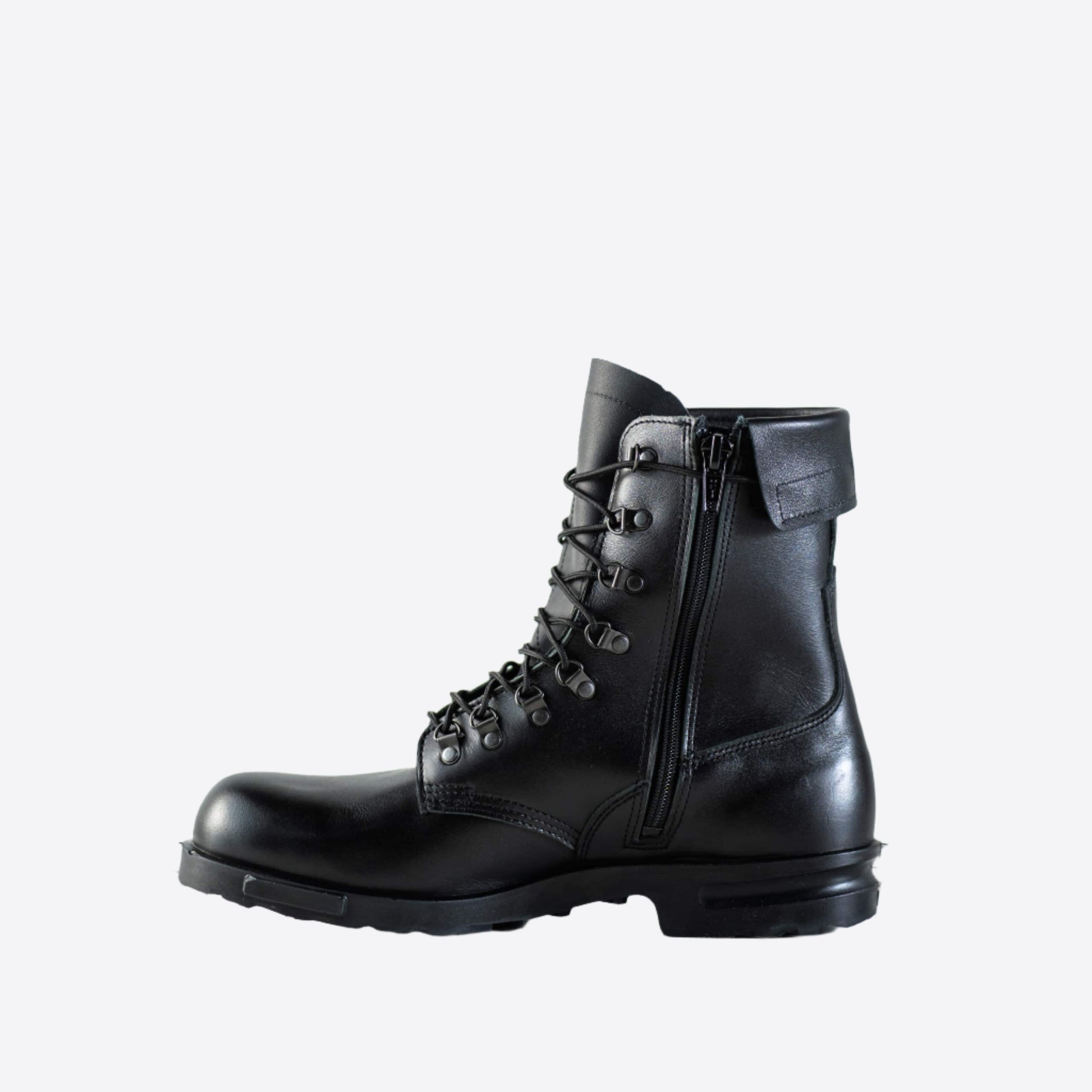 Samelin Pilots/Hawk Black Zipper Boots with Durable Leather for Outdoor Adventures