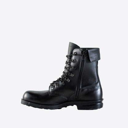 Samelin Pilots/Hawk Black Zipper Boots with Durable Leather for Outdoor Adventures