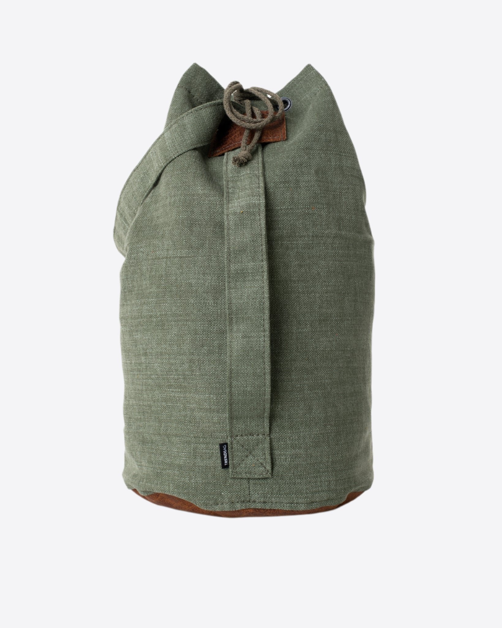Trendbag stylish everyday backpack in green with a unique drawstring closure design