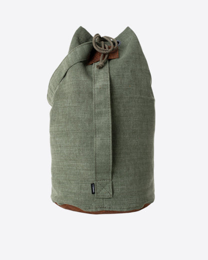 Trendbag stylish everyday backpack in green with a unique drawstring closure design
