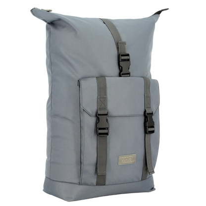 Noel durable everyday backpack in gray with adjustable straps and front pocket for daily use