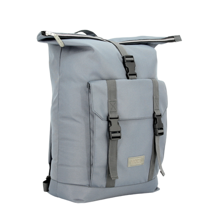 Noel durable everyday backpack in gray with adjustable straps and zippered top for daily use